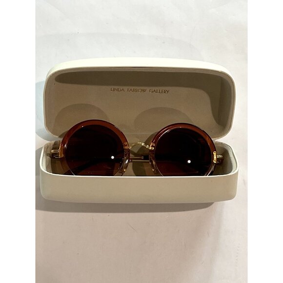 Linda Farrow The Row Sunglasses in Orange Clear - Picture 3 of 8